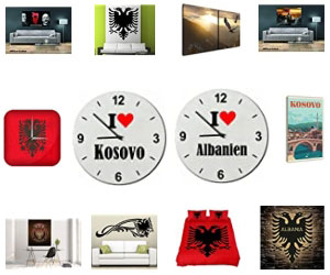 Albanien Kosovo Geschenk Fan Artikel Zubehör Fanartikel Uhr B-2859