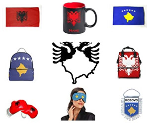 Kosovo Albanische Fahnen Flaggen
